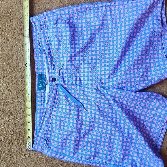 Jachs New York Swim Trunks Men's Size Large Pink Blue Lined Bathing Suit Shorts - Picture 13 of 15